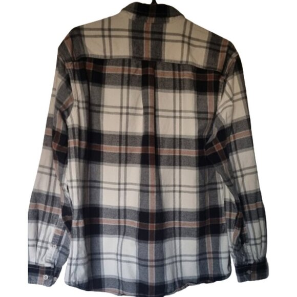 Eddie Bauer Mens plaid flannel  100% cotton classic fit button front shirt Sz L - Picture 6 of 8